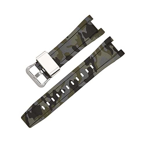 PLACKE Gummibänder GST-W300/GST-S110/S100G/GST-W110/W100G Camouflage Armband Sport Watchband Accessoires geeignet for Casio Fit for G-Shock (Color : Camouflage green S) von PLACKE
