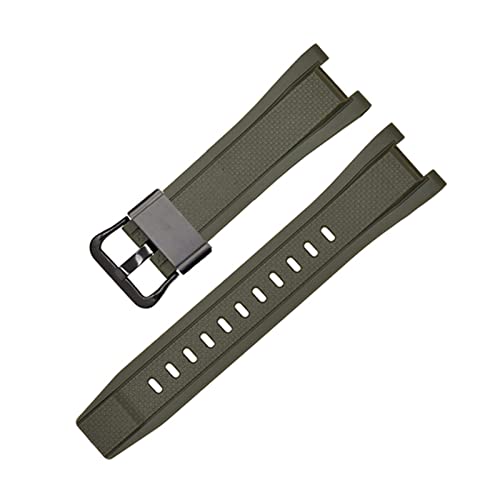 PLACKE Gummibänder GST-W300/GST-S110/S100G/GST-W110/W100G Camouflage Armband Sport Watchband Accessoires geeignet for Casio Fit for G-Shock (Color : Army green B) von PLACKE