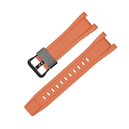 PLACKE Gummibänder GST-W300/GST-S110/S100G/GST-W110/W100G Camouflage Armband Sport Watchband Accessoires geeignet for Casio Fit for G-Shock (Color : Orange B) von PLACKE