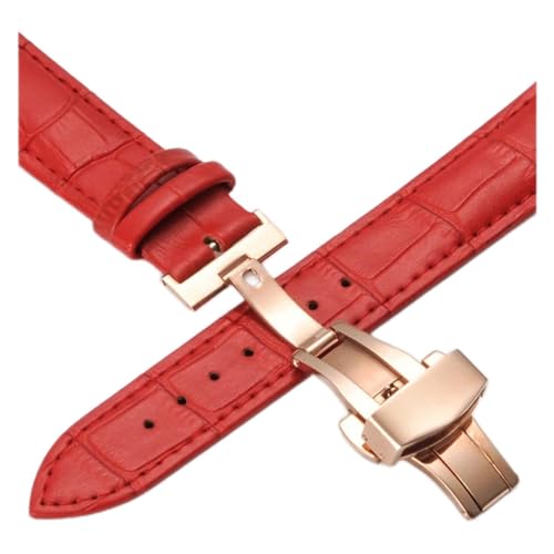 PLACKE Leder-Uhrenarmbänder 12, 14, 16, 18, 20 mm, universal, Stahl, Schmetterlingsverschluss, Schnalle, Armband, Uhrenarmband, 22 mm, Kunstharz, Achat von PLACKE