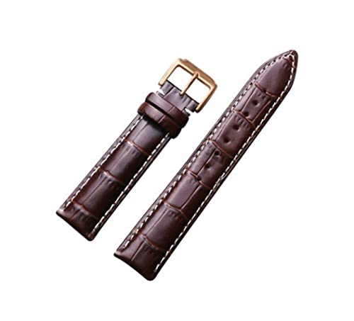 PLACKE Leder-Uhrenarmbänder 12/14/16/17/18/19/20/22/24 mm, Stahl, Dornschließe, Armband, Handgelenk, Gürtel, 12 mm, Naturfaser, Achat von PLACKE