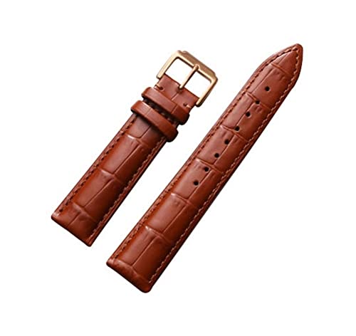 PLACKE Leder-Uhrenarmbänder 12/14/16/17/18/19/20/22/24 mm, Stahl, Dornschließe, Armband, Handgelenk, Gürtel, 12 mm, Naturfaser, Achat von PLACKE