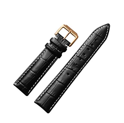 PLACKE Leder-Uhrenarmbänder 12/14/16/17/18/19/20/22/24 mm, Stahl, Dornschließe, Armband, Handgelenk, Gürtel, 13 mm, Naturfaser, Achat von PLACKE