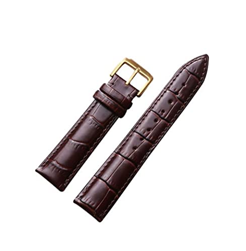 PLACKE Leder-Uhrenarmbänder 12/14/16/17/18/19/20/22/24 mm, Stahl, Dornschließe, Armband, Handgelenk, Gürtel, 13 mm, Naturfaser, Achat von PLACKE