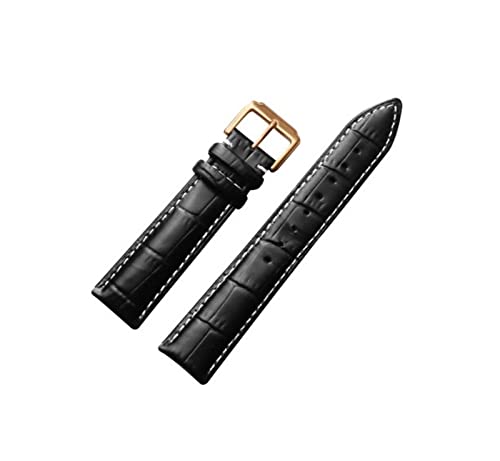 PLACKE Leder-Uhrenarmbänder 12/14/16/17/18/19/20/22/24 mm, Stahl, Dornschließe, Armband, Handgelenk, Gürtel, 18 mm, Naturfaser, Achat von PLACKE