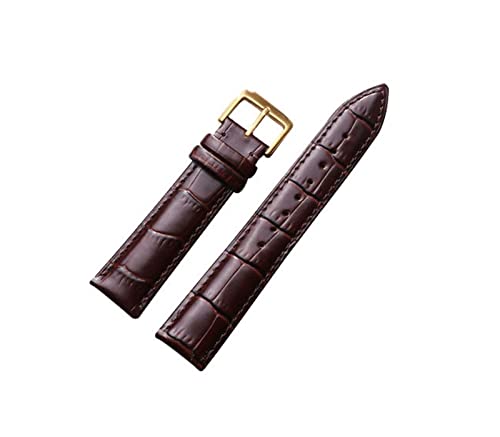 PLACKE Leder-Uhrenarmbänder 12/14/16/17/18/19/20/22/24 mm, Stahl, Dornschließe, Armband, Handgelenk, Gürtel, 18 mm, Naturfaser, Achat von PLACKE