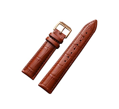 PLACKE Leder-Uhrenarmbänder 12/14/16/17/18/19/20/22/24 mm, Stahl, Dornschließe, Armband, Handgelenk, Gürtel, 18 mm, Naturfaser, Achat von PLACKE