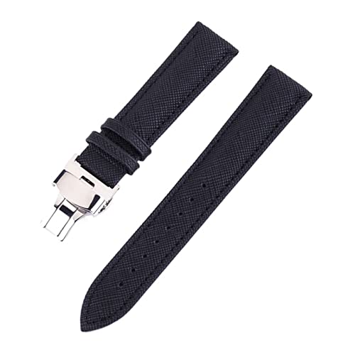 PLACKE Leder Watchband Männer Frauen Uhr Band 24mm 22 mm 20 mm 18mm 16mm 14mm 14mm 12 mm Uhr Uhrengurt Gürtband Bänder Armband (Color : Black, Size : 12mm) von PLACKE