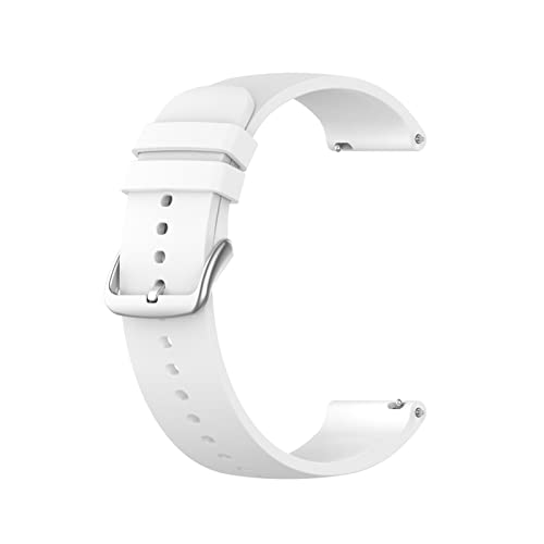 PLACKE Mode-feste Farbarmband for Huawei-Uhr 3 Watch3 GT2 GT 2. Pro GT 2E Smartwatch-Zubehör-langlebiger Silikon-Armband (Color : White silver Button, Size : 3) von PLACKE