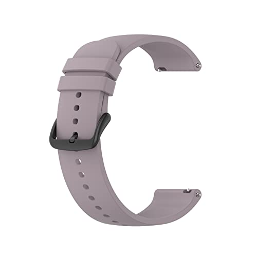 PLACKE Mode-feste Farbarmband for Huawei-Uhr 3 Watch3 GT2 GT 2. Pro GT 2E Smartwatch-Zubehör-langlebiger Silikon-Armband (Color : Violet Black Button, Size : 3) von PLACKE