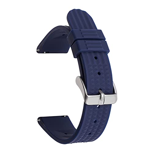 PLACKE Uhrengurt fit for Seiko Watch Schnelle Release Silicon Watchband Fit for Samsung FIT for HUAWEI Uhr Tauchgummi Ersetzen Sie Handgelenksgürtel 20mm 22 mm (Color : Blue, Size : 22mm) von PLACKE