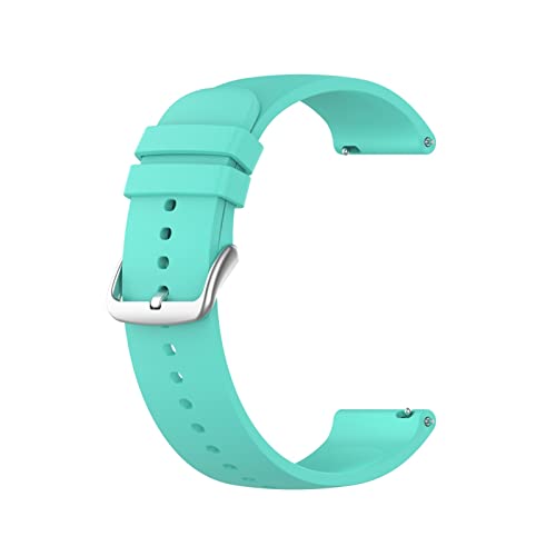 PLACKE Silikonarmband for Huami Fit for Amazfit Fit for GTS 3 GTS3. Dauerhaft Uhrenarmband Mode Schwarze Frau Mann Tägliche Tragen Armbanduhr Zubehör (Color : Blue silver Button, Size : GTS 3) von PLACKE