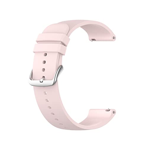 PLACKE Silikonarmband for Huami Fit for Amazfit GTS 3 GTS3. Dauerhaft Uhrenarmband Mode Schwarze Frau Mann Tägliche Tragen Armbanduhr Zubehör (Color : Pink silver Button, Size : GTS 3) von PLACKE