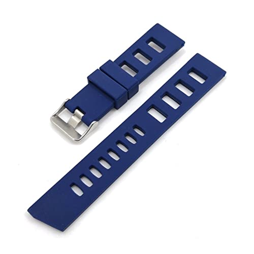 PLACKE Watchband Silicon Gummi -Uhr -Gurtbänder wasserdicht 20mm 22mm Uhrengürtel for Seiko (Color : Blue, Size : 20mm) von PLACKE