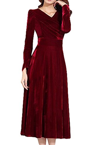 PLAER Damen Kleid, Rot - Weinrot, UK 12 von PLAER