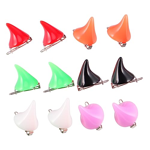 PLAFOPE 1satz Halloween Haarspangen Teufelshörner Haarschmuck Für Kostüme Farben Schwarz Rot Weiß Orange Grün Für Und Cosplay-dekoration von PLAFOPE