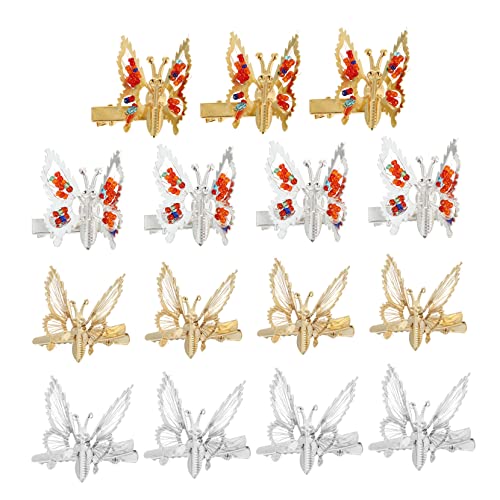PLAFOPE 15stücke Teiliges Metall-haarspangen Mit Schmetterlingsdesign Für Frauen Vibratable Wing Butterflies Haarklammern Für Stilvolle Frisuren Für Partys Und Besondere Anlässe von PLAFOPE