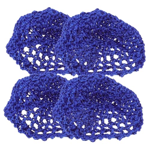 PLAFOPE Haarnetz-set für Damen 4-teilig Gehäkelte Schlafmütze Aus Netzstoff Netzkappen für Weibliche Haarnetze Einfaches Netzdesign von PLAFOPE