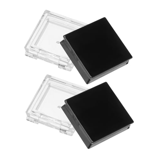 PLAFOPE 4stücke Leere Lidschattenboxen Für Kosmetik Praktische Tragbare Aufbewahrung Für Lidschatten Und Andere Makeup-produkte Schwarz Weiß von PLAFOPE