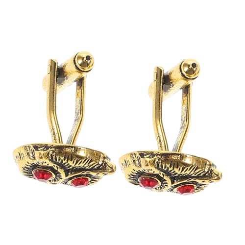 PLAFOPE 1 Paar Eulen Manschettenknöpfe Legierung Stilvolle Cufflinks für Anzüge für Formelle Anlässe und Geschäftliche Meetings Einzigartiges Design für Ausdrucksweise von PLAFOPE