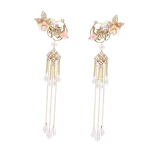 PLAFOPE Quasten-haarspange Mit Blumen-design Chinesische Haarnadel Langlebiges Metall Für Cosplay Party Hochzeit Geschenk Für Frauen Und Mädchen von PLAFOPE