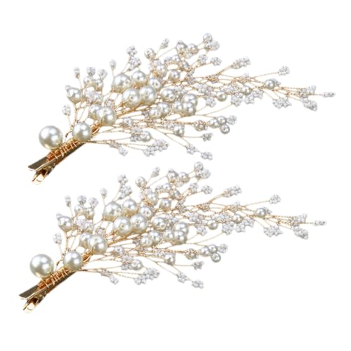 PLAFOPE Braut Zu Werden Set Hochzeit Haar Clips Blume Haarnadeln Kopfschmuck Haarnadel Für Frauen Gold von PLAFOPE