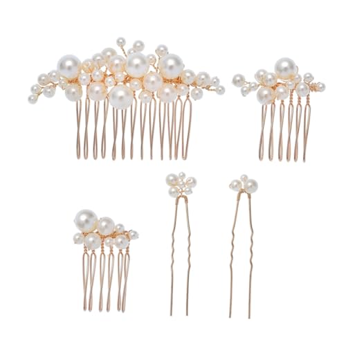 PLAFOPE 5-teiliges Set Elegante Haarkämme Brauthaarnadeln Für Hochzeit Geburtstag Verlobung Foto von PLAFOPE