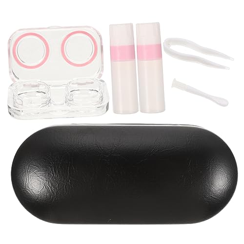 PLAFOPE 1satz Doppelter Brillenetui Mit Linsenaufbewahrung Tragbarer Multifunktionaler Brillenbehälter Pu Mit Weichem Innenfutter Für Sicheren Aufbewahrung Von Brillen Und Kontaktlinsen von PLAFOPE