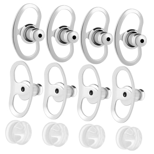 PLAFOPE 1 Satz Earring Backs Platin Silikon Ohrstecker Stopper für Hängende Ohrringe Sicherer Halt für Schwere Ohrringe Komfortabel Strapazierfähig von PLAFOPE