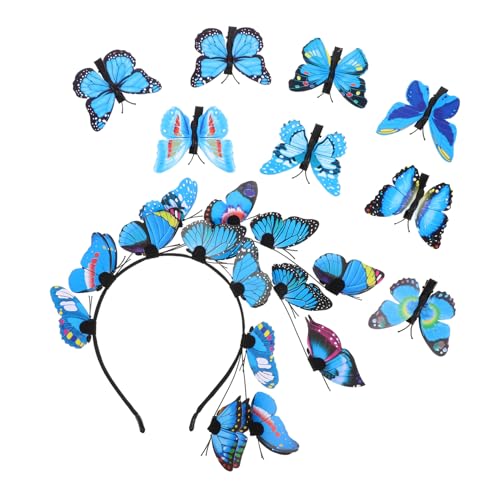 PLAFOPE 1satz Schmetterlings-haarband Für Damen Teiliges Set Mit Haarreif Und Haarspangen Einstellbare Haaraccessoires Für Hochzeiten Partys Und Besondere Anlässe von PLAFOPE