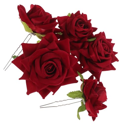 PLAFOPE Modisches Haar-accessoire Für Die Braut Zur Hochzeit Rosenblumen-haarnadel Hochzeits-kopfschmuck von PLAFOPE