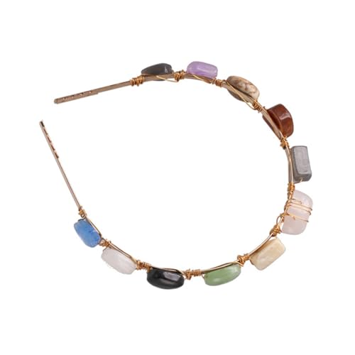 PLAFOPE Einzigartiges Farbiges Stein-stirnband Modischer Haarreif Für Stilvolles Haar-accessoire Für Frauen von PLAFOPE