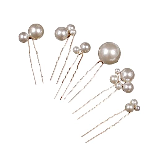 PLAFOPE Haarspange Mit 6 Stück U-förmiger Bobby Haare Für Frauen Haarschmuck Für Dutts Styling-tool von PLAFOPE