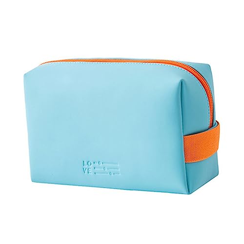 PLAFOPE Mini Kosmetiktasche Damen Aufbewahrungstasche Aus Polyester Und Pu-Leder Schminktäschchen Für Lippenstift Und Augenbrauenstift Tragbar Für Reisen Und Alltag von PLAFOPE