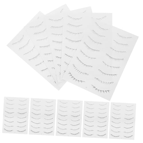 PLAFOPE 10 Blatt Teiliges Augenwimpern Tattoos Aufkleber Selbstklebend Einfach Anzuwenden für Damen für Partys Hochzeiten und Alltag Wiederverwendbar Natürliche Wimpernverlängerung von PLAFOPE
