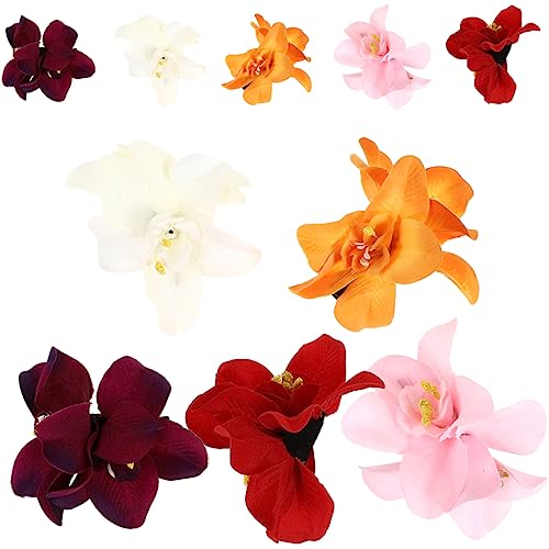 PLAFOPE 10 Stück Doppelte Orchideen Haarspange Blumen Haarspange Damen Haarspange Haarblumen Für Damen Blumenspange Damen Haarnadeln Haar Accessoires Für Damen Und Mädchen von PLAFOPE