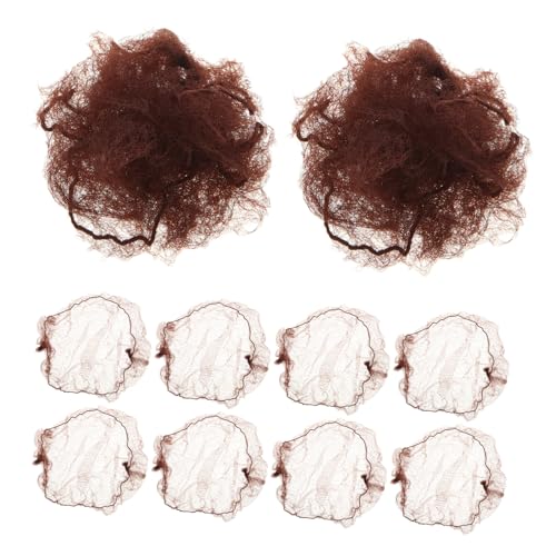 PLAFOPE 10 Stück Haarnetz Elastisches Band Dutt-abdeckung Damen Haarnetz Mesh-dutt-haarnetz Unsichtbares Dutt-haarnetz Für Hochzeitstanz-styling von PLAFOPE