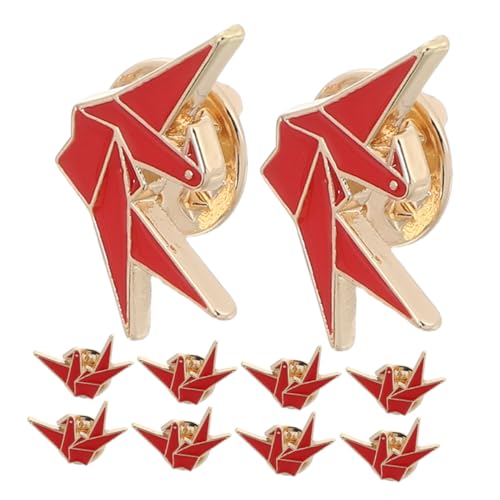 PLAFOPE 10 Stück Origami Anstecknadeln Cartoon Broschen aus Legierung Leichte Kreative Reverspins für Kleidung Rucksäcke und Jacken Modische Kompakte Accessoires von PLAFOPE