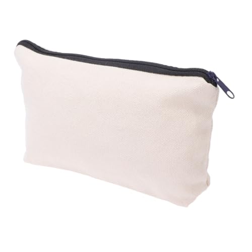 PLAFOPE 10 Stück Teiliges Canvas Federmäppchen Beige Leichter Langlebiger Stiftemäppchen mit Reißverschluss Große Kapazität Vielseitiges Täschchen für Schule Büro und Alltag Staubschutz von PLAFOPE