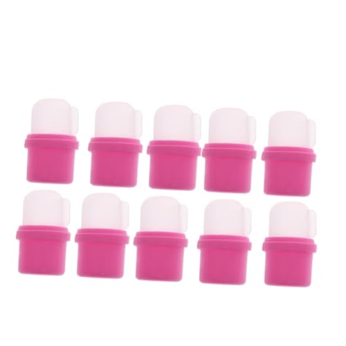 PLAFOPE 10 Stück Teiliges Nagellackentferner Nagelentferner Caps aus Hochwertigem Silikon Wiederverwendbare Nail Polish Removing Covers für UV Gel und Acrylnägel Praktische Maniküre von PLAFOPE