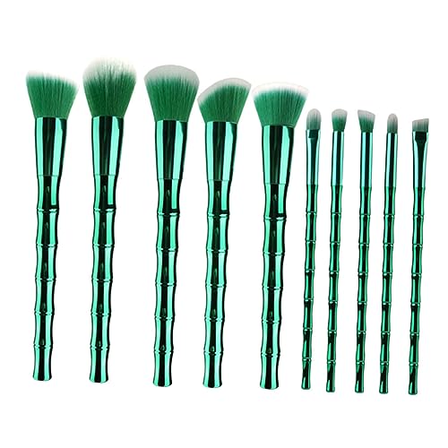PLAFOPE 10stücke Bambus Make-up Pinsel Mit Verschiedenen Kosmetikpinseln Für Augenbrauenpinsel Verblenden Konturieren Lidschatten Highlighter Und Grundierung Leicht Zu Reinigen Und von PLAFOPE