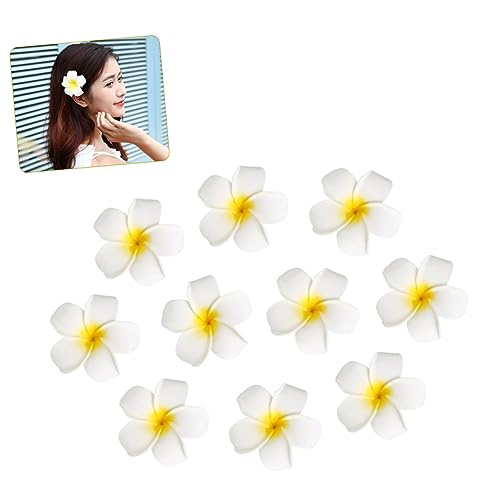 PLAFOPE 10St hawaiianische haarspangen hawaii flower hair clips hawaiian flower hair clip hawaiianische blumen fürs haar Applikatorpinsel Haarklammer Haarnadel Mädchen Blüte Souvenir von PLAFOPE