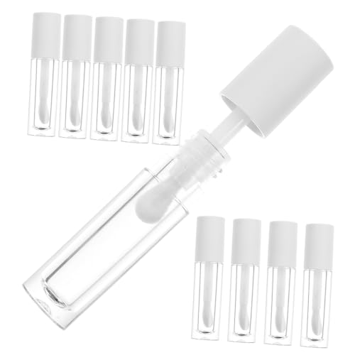PLAFOPE 10stücke Transparente Lipgloss-röhrchen Nachfüllbare Lip Balm-fläschchen Für Kosmetikproben Mini-lippenstift-tuben Für Makeup-liebhaber von PLAFOPE