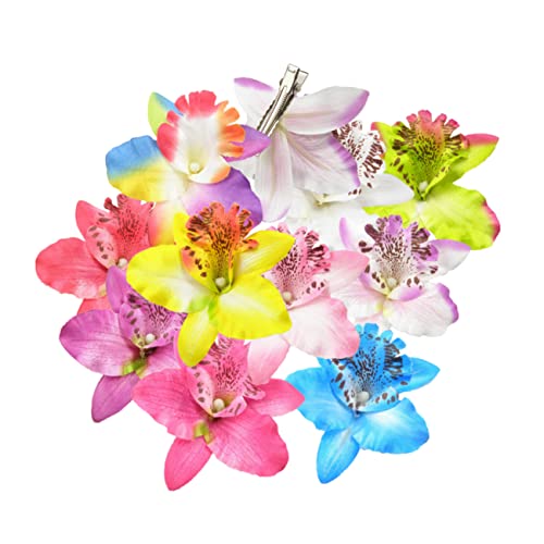 PLAFOPE Phalaenopsis Haarspange 10-tlg Blumen-haarspangen-set Damen-haar-accessoire Tropisches Strandhaar von PLAFOPE