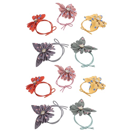 PLAFOPE 10stücke Elastische Haar Krawatten Blumen Haarband Seil Pferdeschwanz-halter Mädchen Haar Zubehör von PLAFOPE