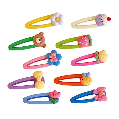 PLAFOPE 10stücke Haarspangen Für Mädchen Cartoon Design Set Kawaii Haarschmuck Haarnadeln Für Junge Mädchen Und Kleinkinder von PLAFOPE