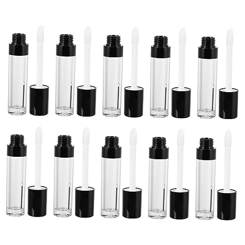 PLAFOPE 10stücke Wiederverwendbare Lip Gloss Flaschen Transparente Nachfüllbare Behälter Mit Pinsel Für Lippenpflege Und Kosmetik Für Handtaschen Und Reisen von PLAFOPE