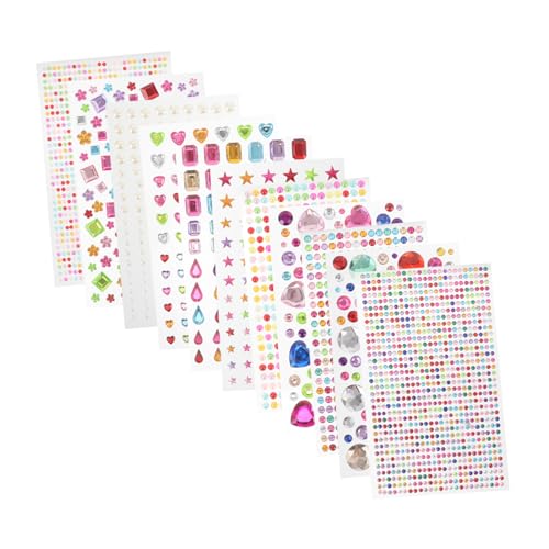 PLAFOPE 11 Blätter Selbstklebende Glitzersteine Strasssteine zum Basteln Acryl Rhinestone Sticker Sparkly Deko für DIY Handwerk Nageldesign und Persönliche Accessoires PLAFOPE 11 Blätter Selbstklebende Glitzersteine Strasssteine zum Basteln Acryl Rhinestone Sticker Sparkly Deko für DIY Handwerk Nageldesign und Persönliche Accessoires von PLAFOPE