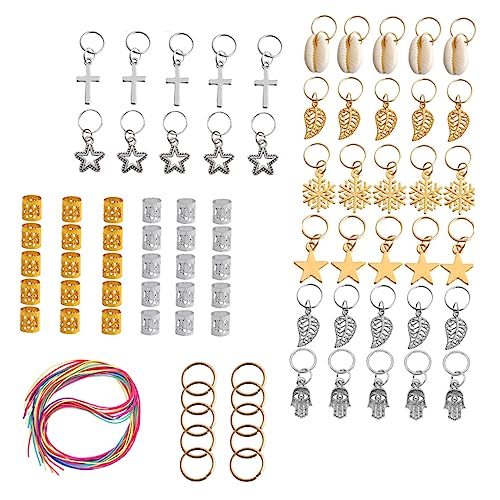 PLAFOPE 110stücke Dreadlocks Cuffs Set Metallische Haaraccessoires Für Stylische Frisuren Für Zöpfe Und Dreadlocks Leicht Zu Handhaben Und Langlebig PLAFOPE 110stücke Dreadlocks Cuffs Set Metallische Haaraccessoires Für Stylische Frisuren Für Zöpfe Und Dreadlocks Leicht Zu Handhaben Und Langlebig von PLAFOPE