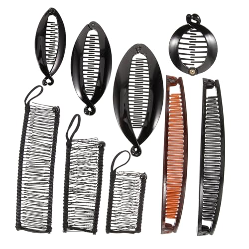 PLAFOPE 2sets Banana Clip Haarspange Für Frauen Kreative Haarknoten Zubehör Retro 6 Stücke * 2 von PLAFOPE